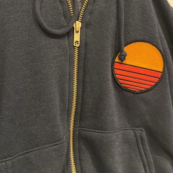 Aviation Nation Sunset Patch Crop Zip Hoodie - Picture 4 of 5